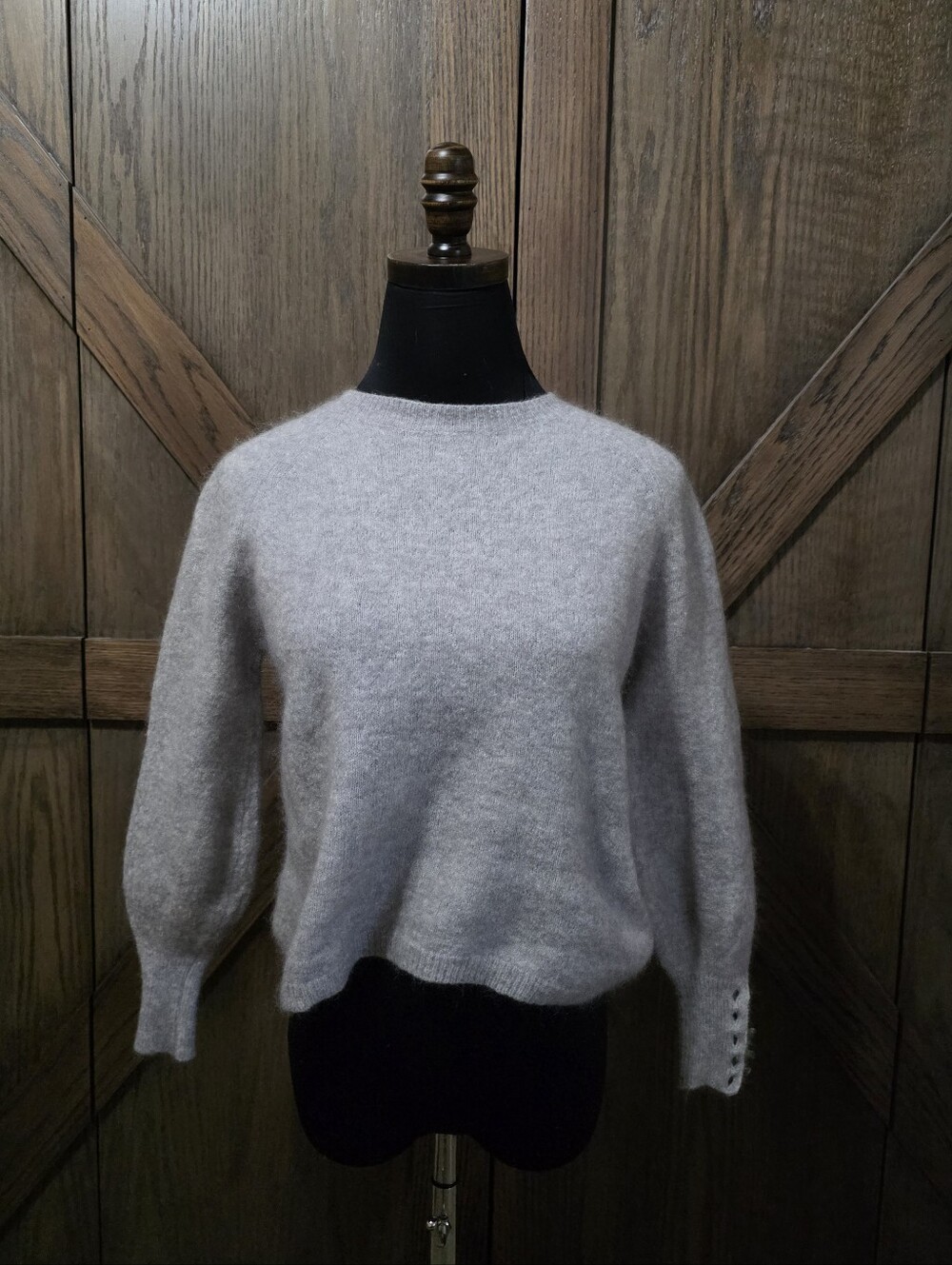 Soft Gray Crewneck Women's Sweater